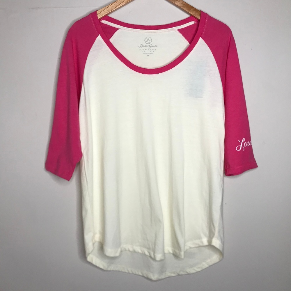 NWT Lauren James 3/4th Sleeve Baseball Jersey